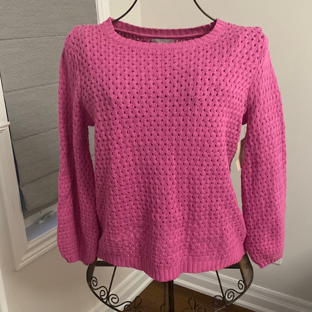 14th & union pink knit sweater. BNWT